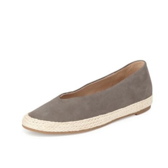 Eileen Fisher Tour Nubuck Espadrille Flat Graphite Size 6.5 - Picture 2 of 11